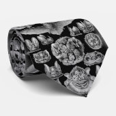 Haeckel Bats Vintag Art Print Silky Black Necktie Krawatte (Gerollt)