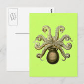 Haeckel Krake Postkarte (Vorne/Hinten)