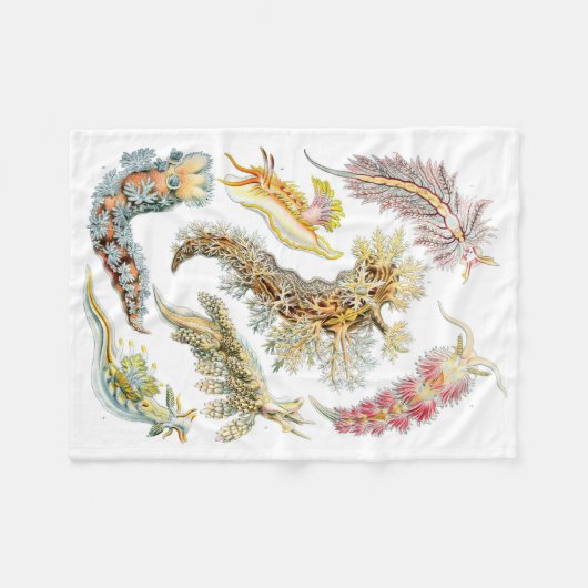 Haeckel Nudibranchia-Fleece-Decke Fleecedecke (Vorderseite (Horizontal))