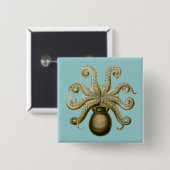 Haeckel Octopus Button (Vorne & Hinten)