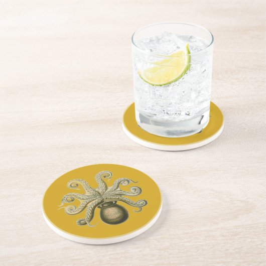 Haeckel Octopus Getränkeuntersetzer (Seite)