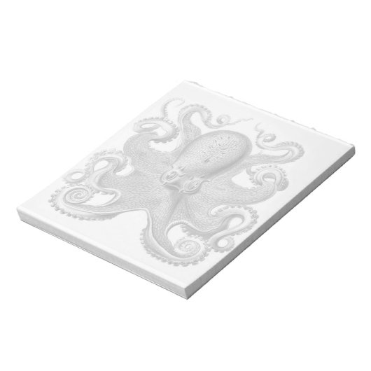 Haeckel Octopus Notepad Notizblock (Rotiert)