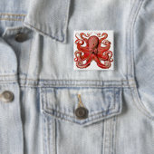 Haeckel Octopus rot Button (Beispiel)