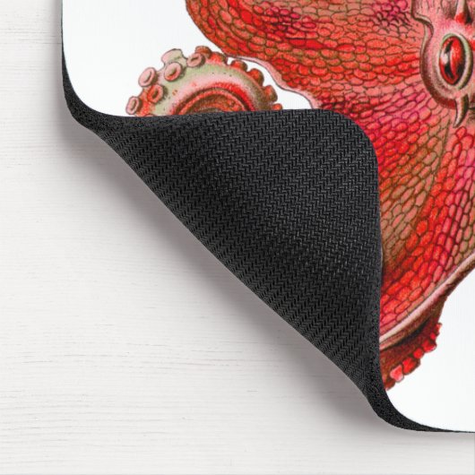 Haeckel Octopus rot Mousepad (Ecke)