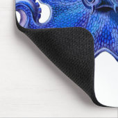 Haeckel Oktopus Blau Mousepad (Ecke)
