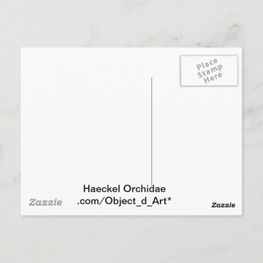 Haeckel Postkarte (Rückseite)