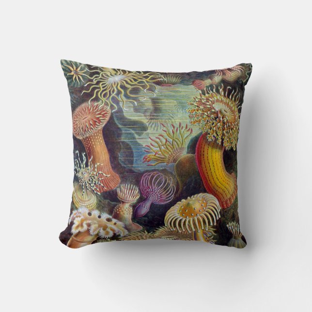 Haeckel ~ Seeanemonen Kissen (Vorderseite)