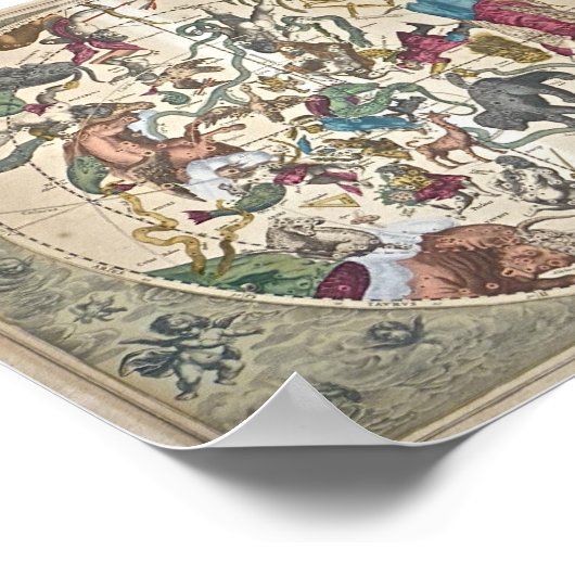 Haemisphaerium Stellatum Boreale Antiquum Poster (Ecke)