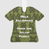 Haena Beach Hawaiian Primitive Tapa Aloha Shirt Ornament (Rückseite)