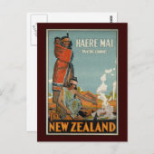 Haere Mai Willkommen in Neuseeland Postkarte (Vorne/Hinten)