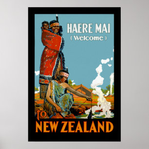 Haere MAI (Willkommen) nach Neuseeland Poster