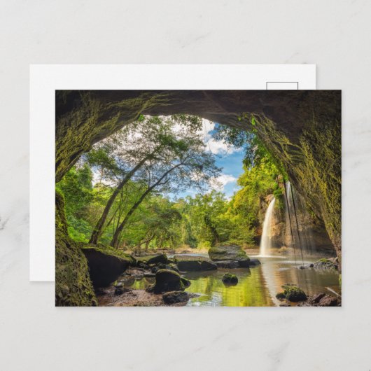 Haew Suwat Waterfall Postkarte (Vorne/Hinten)
