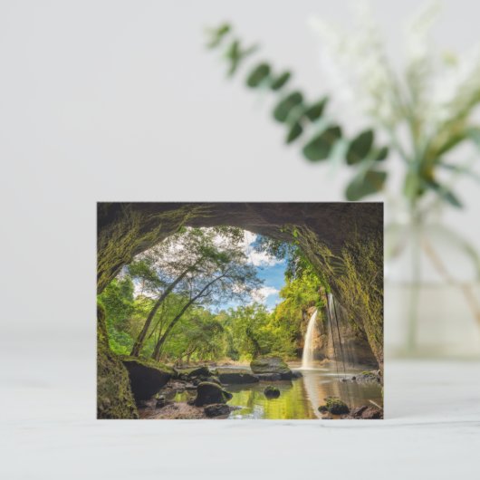 Haew Suwat Waterfall Postkarte (Stehend Vorderseite)