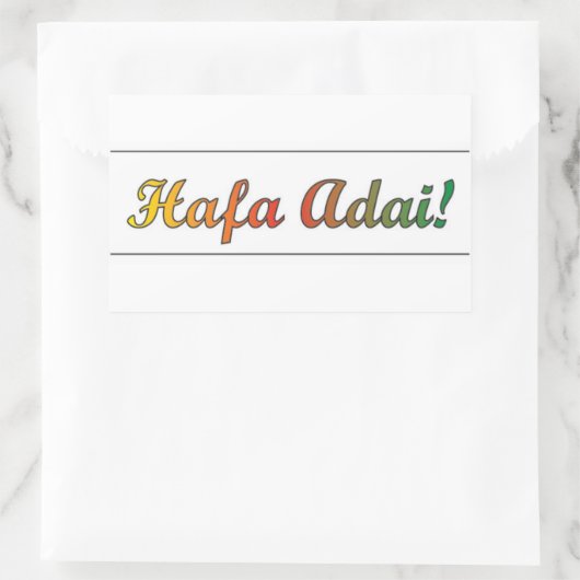 Hafa Adai Aufkleber (Tasche)