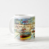 HAFEN ALS MALEREI KAFFEETASSE (Vorderseite Links)