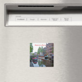 Hafen am Kanal in Amsterdam. Magnet (In Situ (Geschirrspüler))