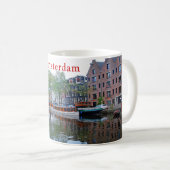 Hafen auf dem Kanal in Amsterdam Kaffeetasse (VorderseiteRechts)