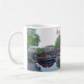 Hafen auf dem Kanal in Amsterdam Kaffeetasse (Links)