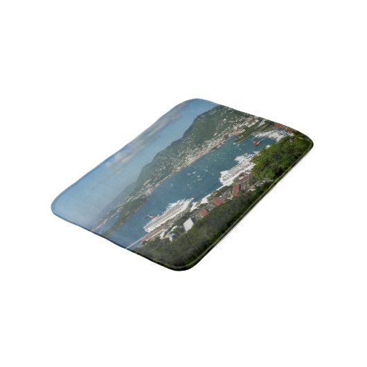 Hafen auf den St. Thomas-Inseln der US-Jungfrau Badematte (Schrägansicht)