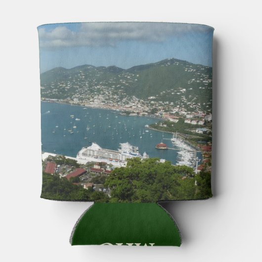 Hafen auf den St. Thomas-Inseln der US-Jungfrau Dosenkühler (Rückseite)