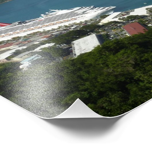 Hafen auf den St. Thomas-Inseln der US-Jungfrau Fotodruck (Ecke)