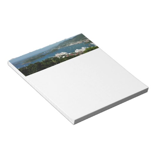 Hafen auf den St. Thomas-Inseln der US-Jungfrau Notizblock (angewinkelt)