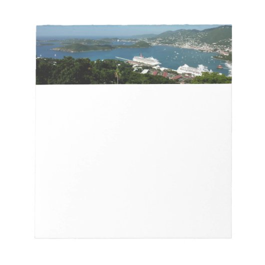 Hafen auf den St. Thomas-Inseln der US-Jungfrau Notizblock (Vorderseite)