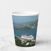 Hafen auf den St. Thomas-Inseln der US-Jungfrau Pappbecher (Vorderseite)