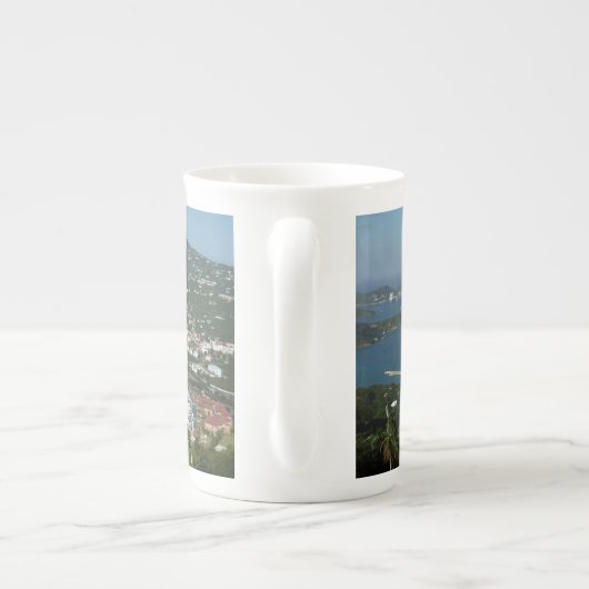 Hafen auf den St. Thomas-Inseln der US-Jungfrau Porzellantasse (Rückseite)