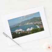 Hafen auf den St. Thomas-Inseln der US-Jungfrau Rechteckiger Aufkleber (Umschlag)