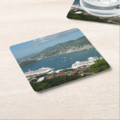 Hafen auf den St. Thomas-Inseln der US-Jungfrau Rechteckiger Pappuntersetzer (angewinkelt)