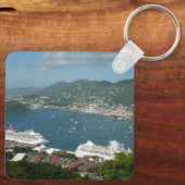 Hafen auf den St. Thomas-Inseln der US-Jungfrau Schlüsselanhänger (Rückseite)