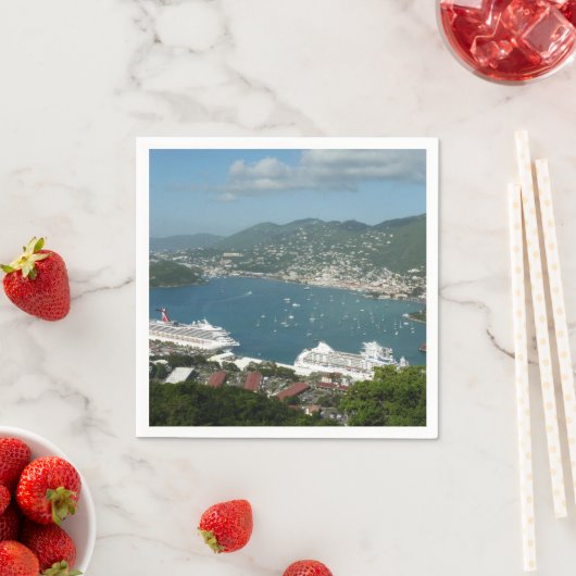 Hafen auf den St. Thomas-Inseln der US-Jungfrau Serviette (Beispiel)