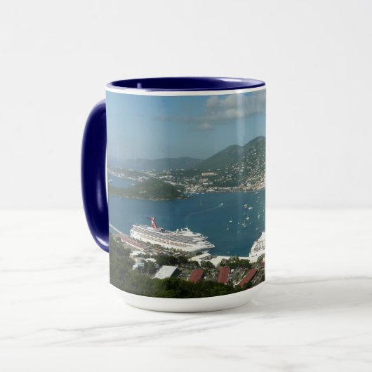Hafen auf den St. Thomas-Inseln der US-Jungfrau Tasse (Vorderseite Links)