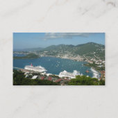 Hafen auf den St. Thomas-Inseln der US-Jungfrau Visitenkarte (Rückseite)