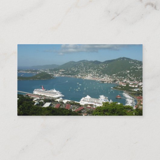 Hafen auf den St. Thomas-Inseln der US-Jungfrau Visitenkarte (Rückseite)