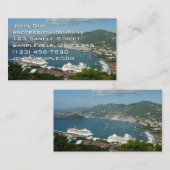 Hafen auf den St. Thomas-Inseln der US-Jungfrau Visitenkarte (Vorne/Hinten)