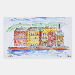 Hafen, Bastia  Korsika, Frankreich Rechteckiger Aufkleber