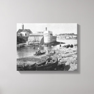 Hafen, Concarneau Leinwanddruck