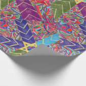 Hafen-Dahlie-Chanukka-Packpapier Geschenkpapier (Ecke)