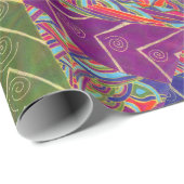 Hafen-Dahlie-Chanukka-Packpapier Geschenkpapier (Rolleneckpunkt)