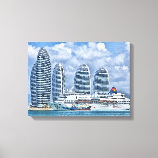 Hafen der Insel Sanya Hainan Leinwanddruck (Vorderseite)