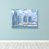 Hafen der Insel Sanya Hainan Leinwanddruck (Insitu (Holzboden))