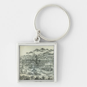 Hafen der Stadt des Bezirks Schlüsselanhänger