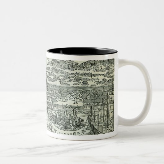 Hafen der Stadt des Bezirks Zweifarbige Tasse (Rechts)