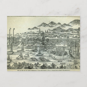 Hafen der Stadt Kanton Postkarte