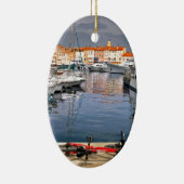 Hafen des Heiligen-Tropez in Frankreich Keramik Ornament (Rechts)