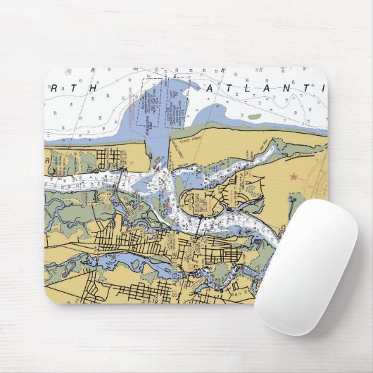 HAFEN-Diagramm mousepad St Augustine FL See (Mit Mouse)