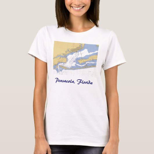 HAFEN-Diagramm T - Shirt Pensacola, Florida See (Vorderseite)
