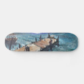 Hafen durch das Meer Skateboard (Horizontal)